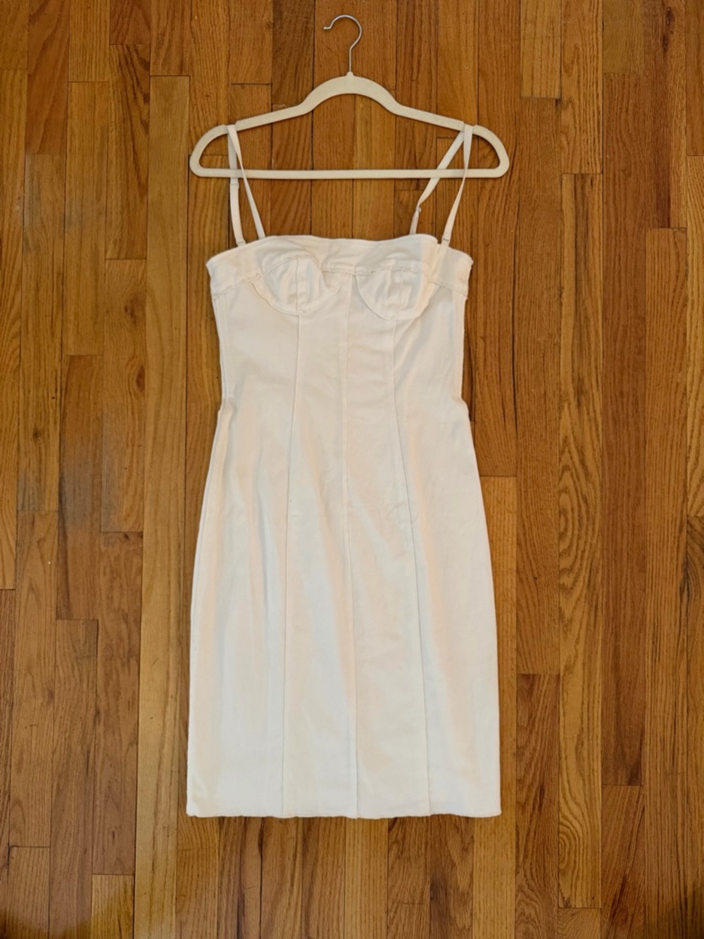 Dolce & Gabbana White Bustier Corset Dress with Spaghetti Straps - Size S